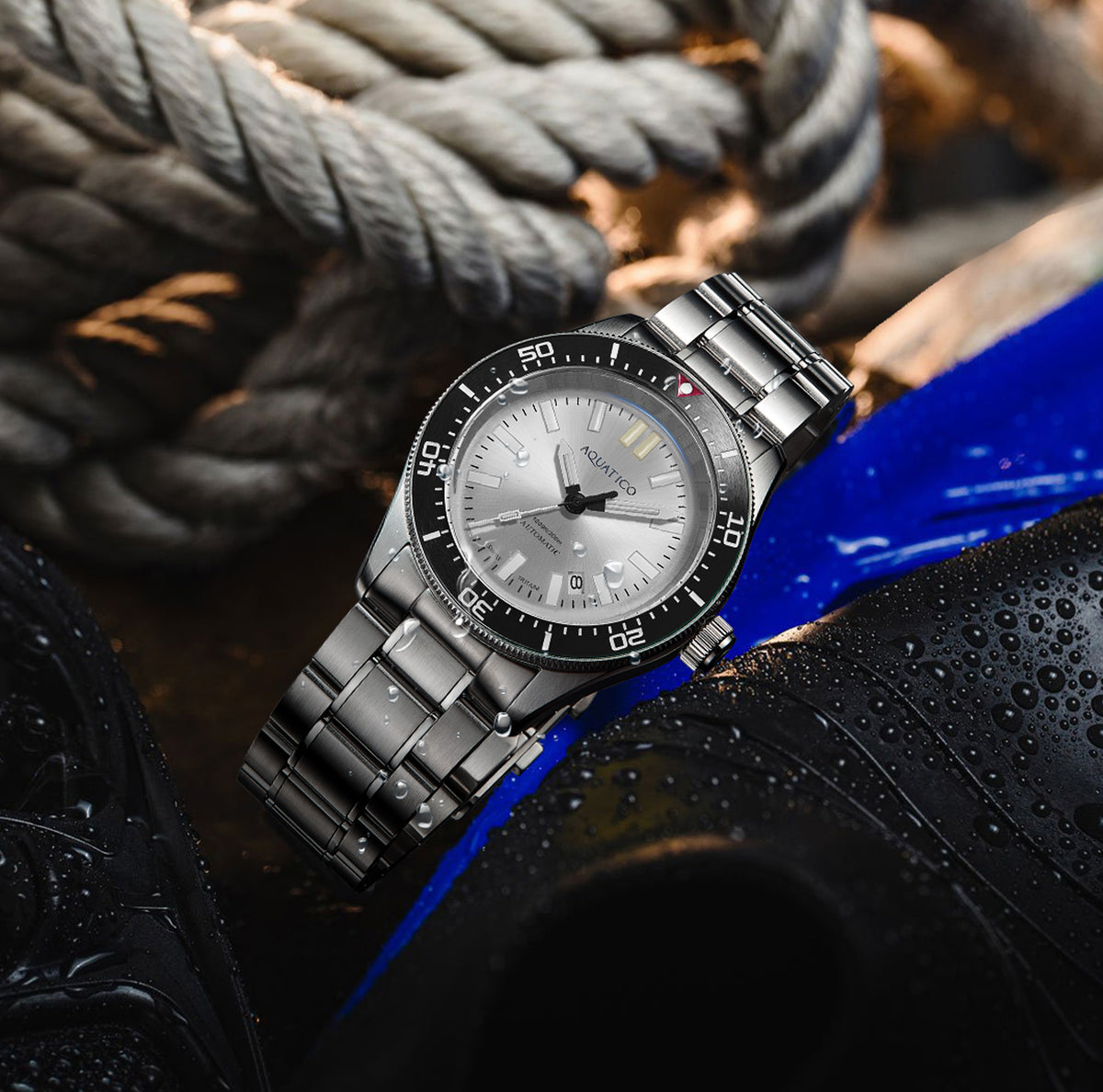 silver dial Tritium T100 Automatic Watch