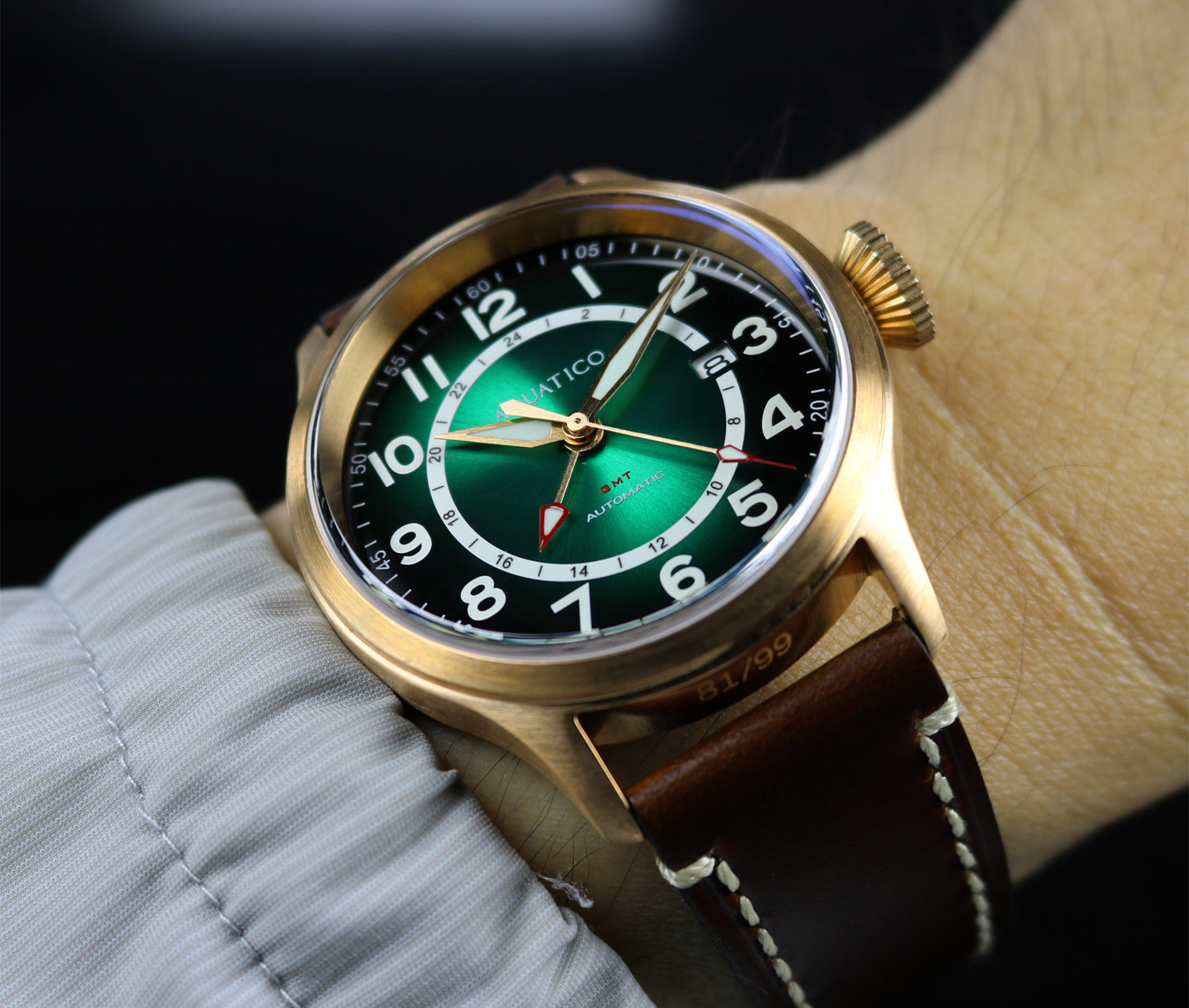 Gradient Green Dial Watch for Sale