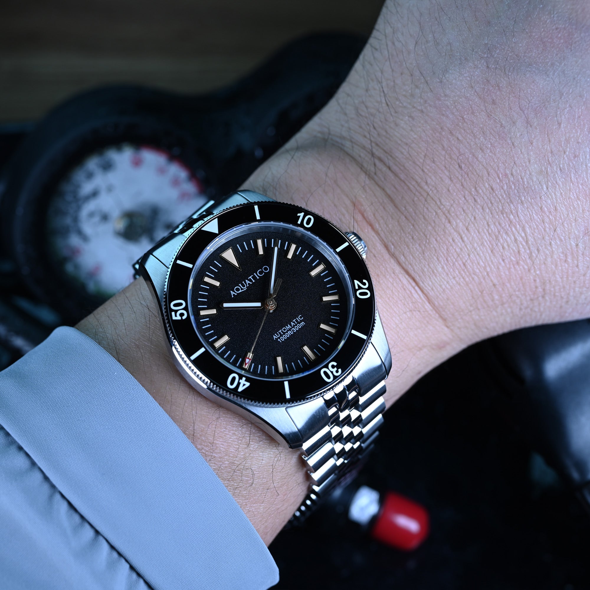 Black Dial No Date Automatic Diver Watch