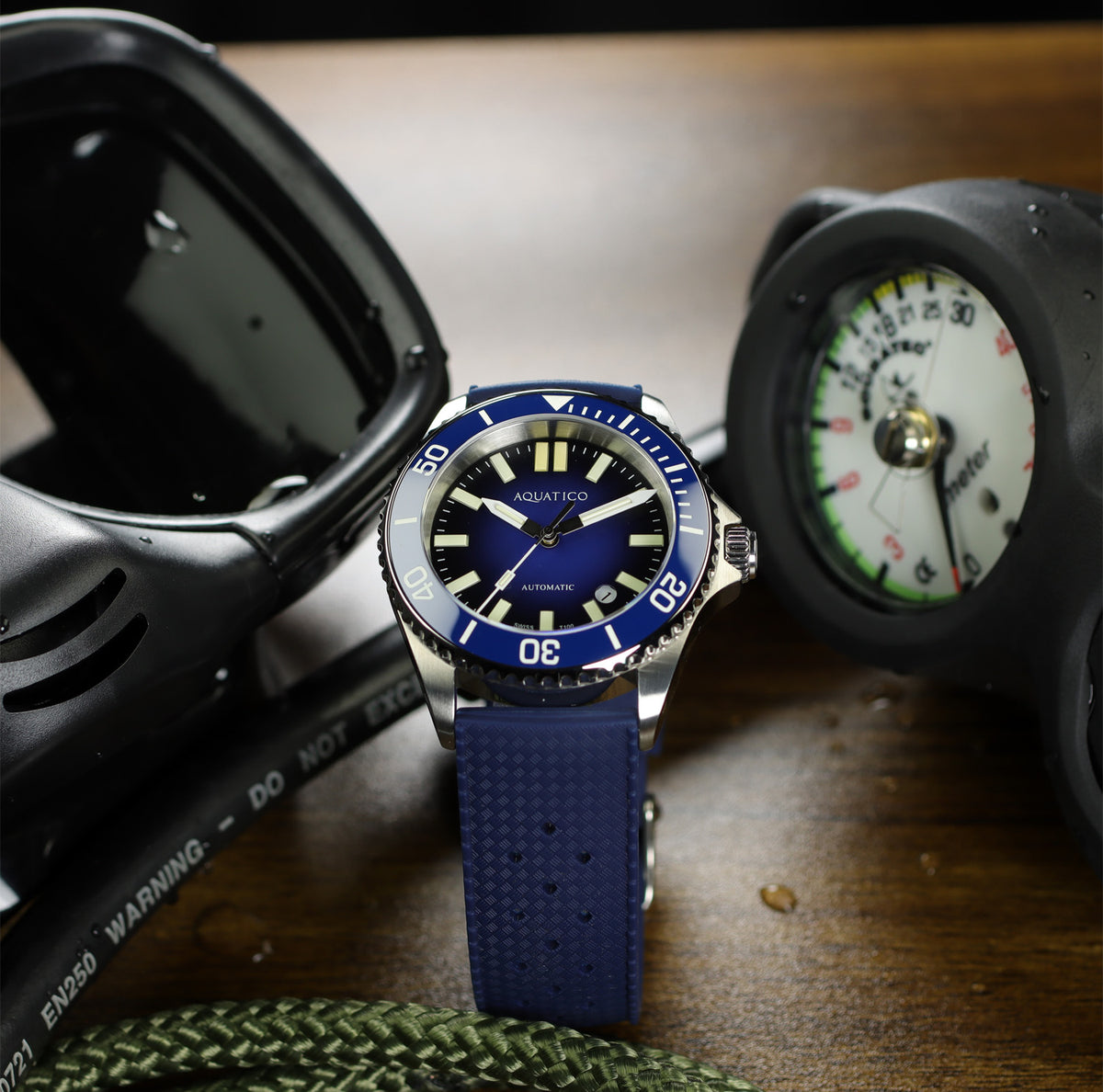 Men's Tritium Watch with Blue Dial