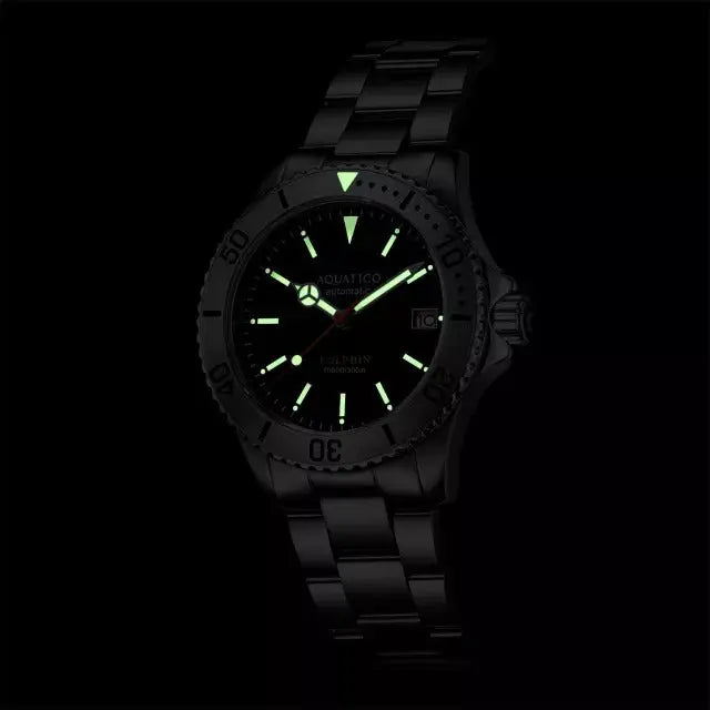 Aquatico Dolphin 39mm Automatic Dive Watch Green Dial (NH35) aquaticowatchshop