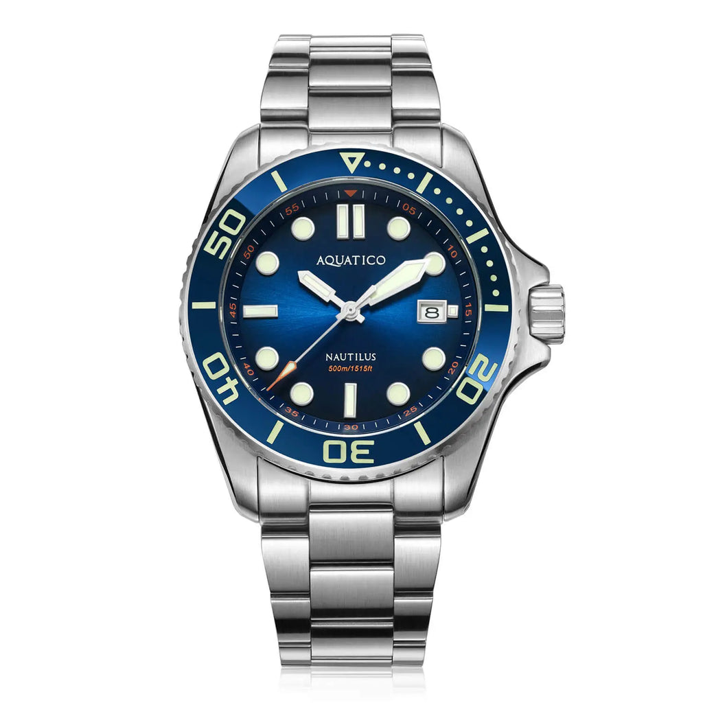 Aquatico Nautilus II Blue Dive Watch aquaticowatchshop