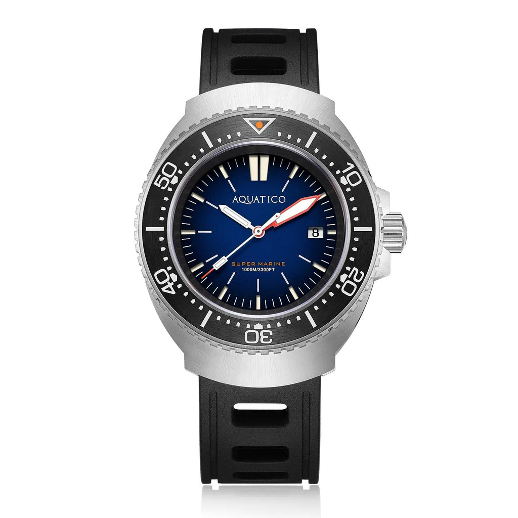 Super Marine dive watch blue dial Black Bezel (PT5000)(Launch Special) aquaticowatchshop