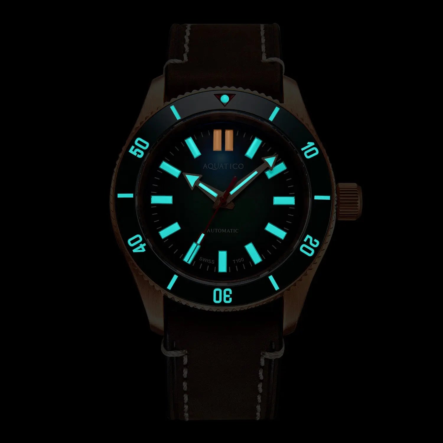 Super Star Bronze Tritium Blue Dial(SWISS MADE ETA2824-2) aquaticowatchshop