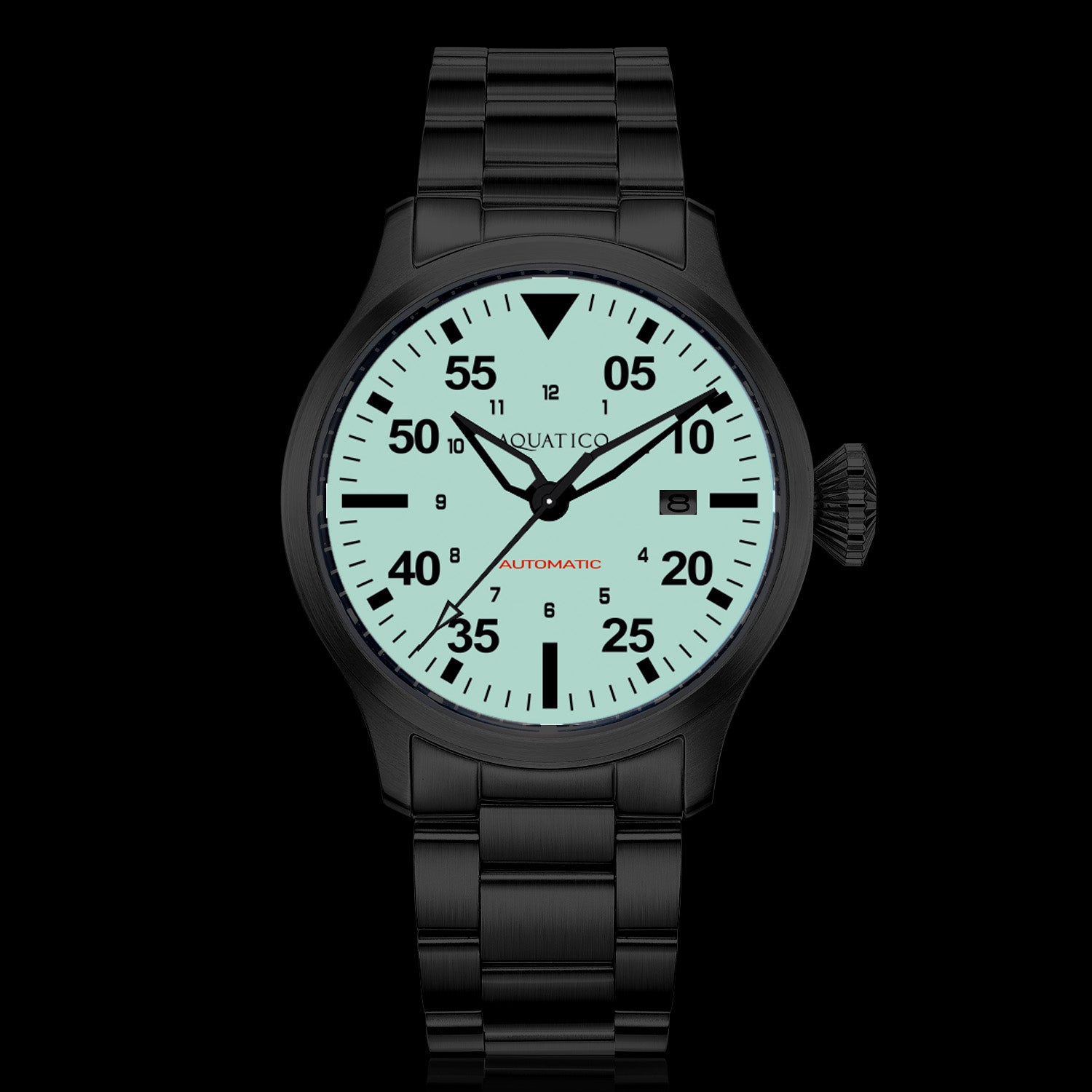 Explore Timeless Elegance: White Dial Pilot Watches for Men – AQUATICO