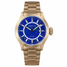 Aquatico bronze automatic watch with a deep blue lapis lazuli dial