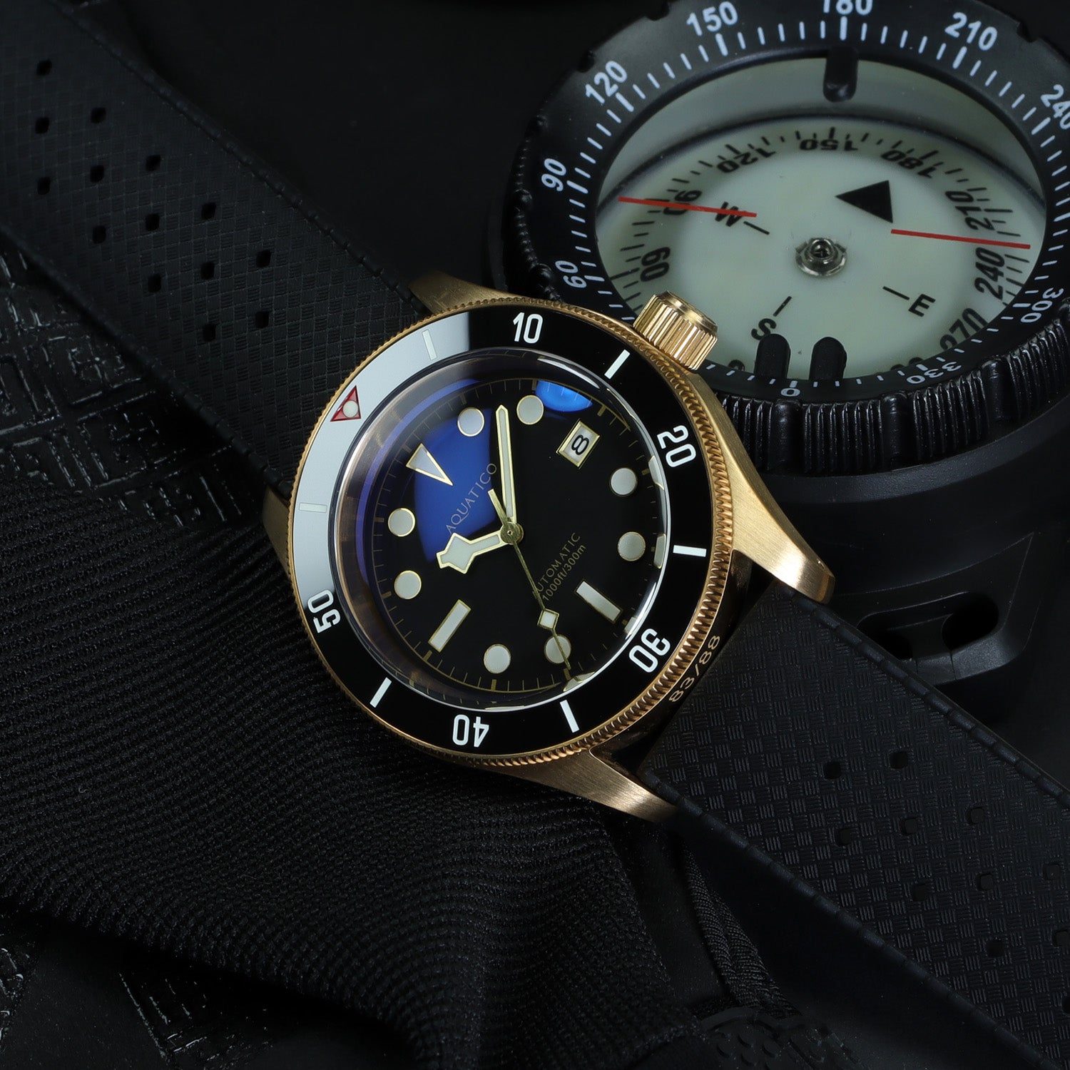 Bronze Dive Watch Black Dial