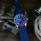Automatic Bronze GMT Watch Blue Dial