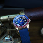 Blue Dial Bronze Mechanical GMT Watch