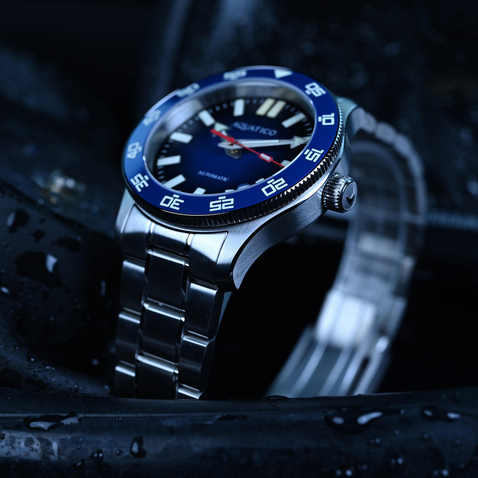 Blue Dial Tritium Diver with Continuous Night Visibility