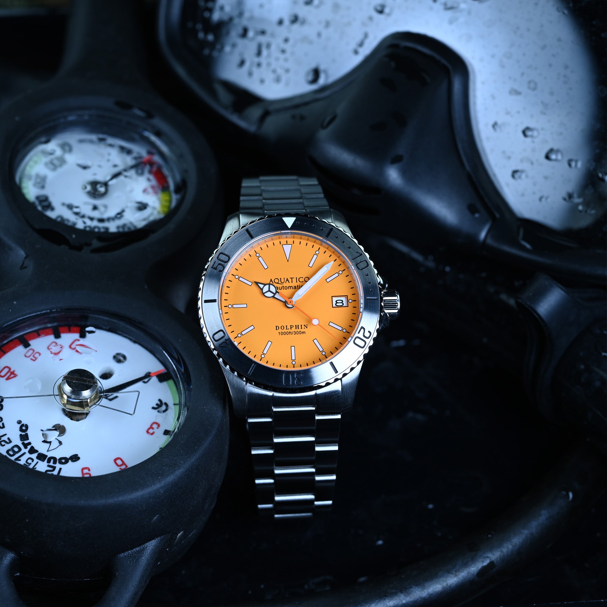 Aquatico Dolphin Orange Dial Watch – AQUATICO