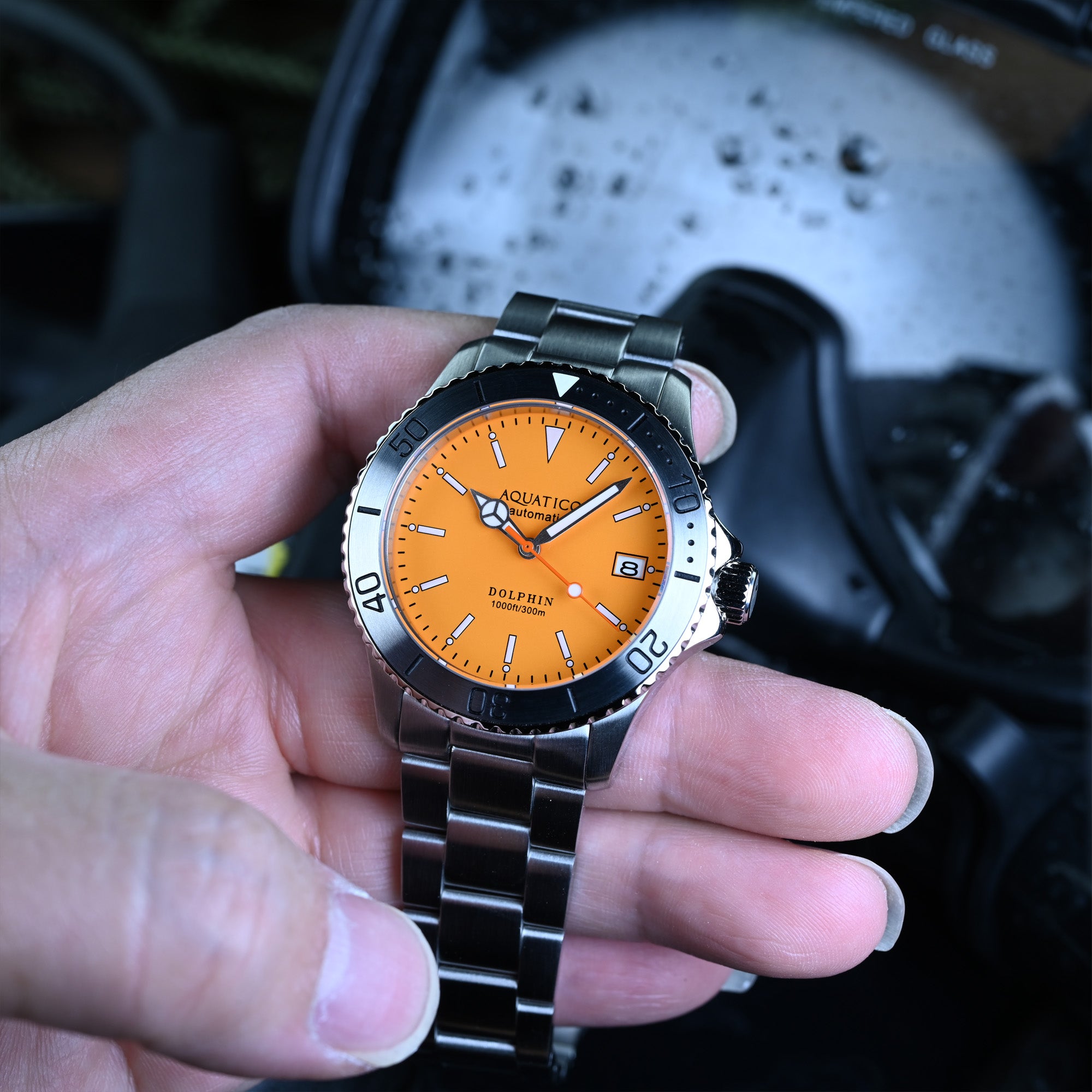 Aquatico Dolphin Orange Dial Watch – AQUATICO