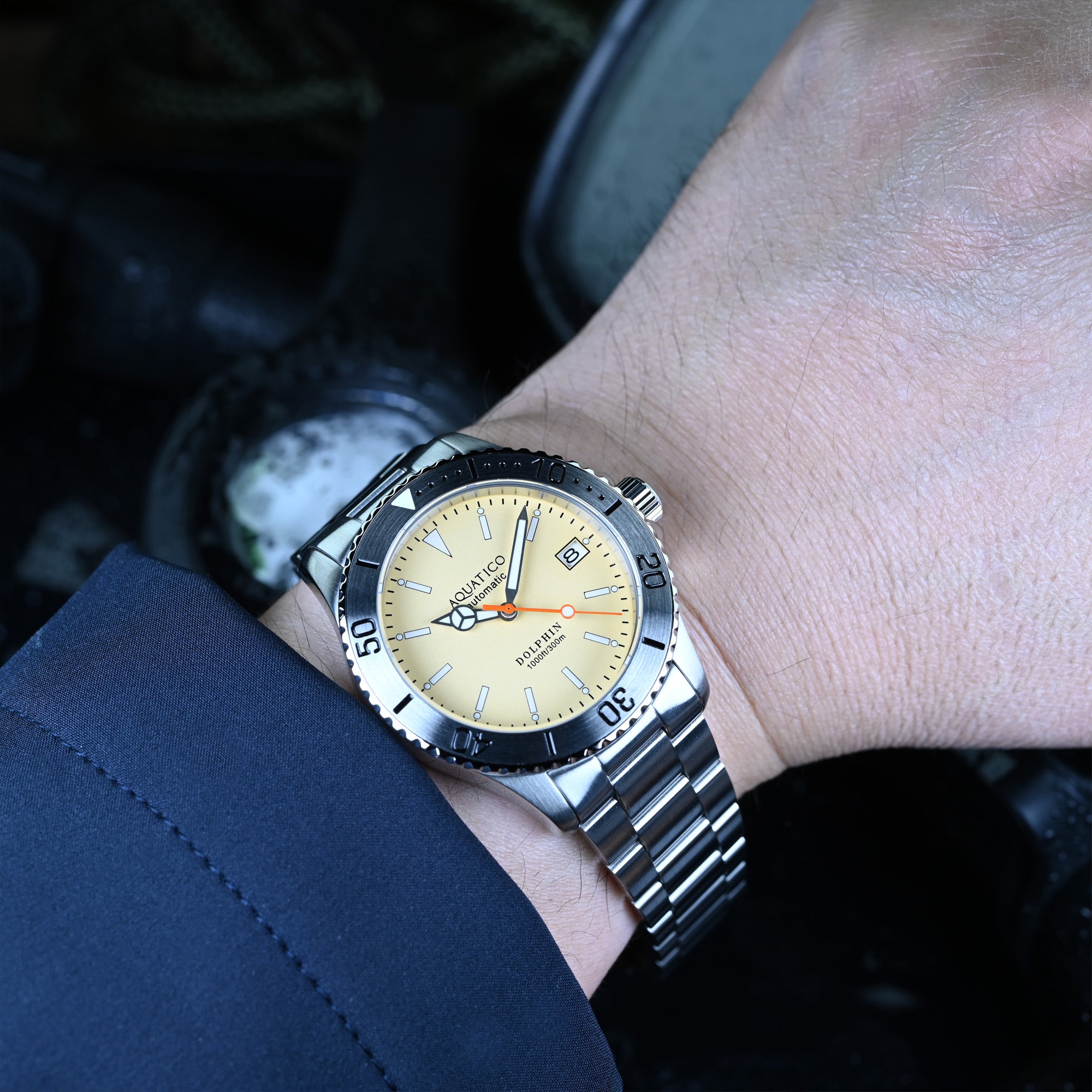 Aquatico Dolphin cream dial watch – AQUATICO