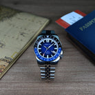 Aquatico Maritime GMT blue dial automatic dive GMT watch