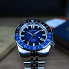 Aquatico Maritime GMT automatic GMT dive watch blue dial