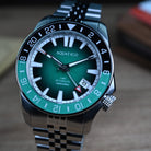 Aquatico Maritime GMT automatic GMT dive watch green dial