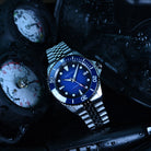 Best automatic blue dial dive watch under $500 with stainless steel case