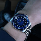 Luxury style blue dial automatic dive watch under $500