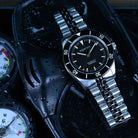 No Date Black Dial Automatic Dive Watch for Men