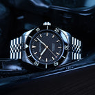 Vintage Style No Date Black Dial Automatic Dive Watch