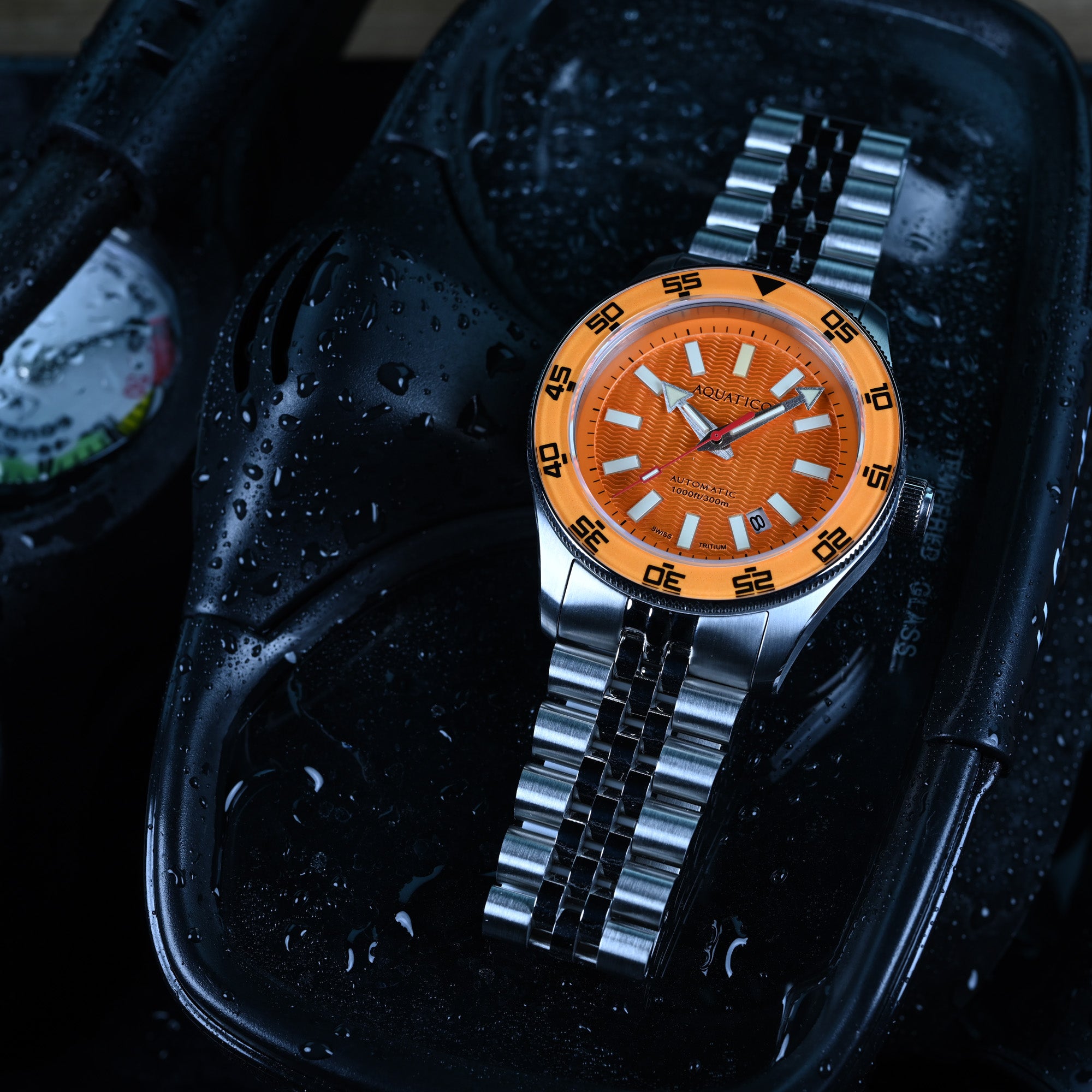 Best 42mm orange bezel Tritium Watch for Sale | Rugged Dive Watch