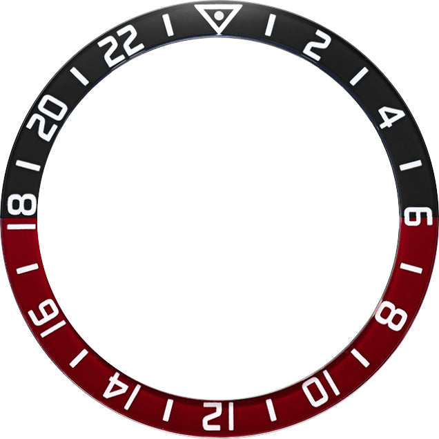 Spare Part: Sea Star GMT Gradient Red Dial Coke Sapphire Inlay: – AQUATICO