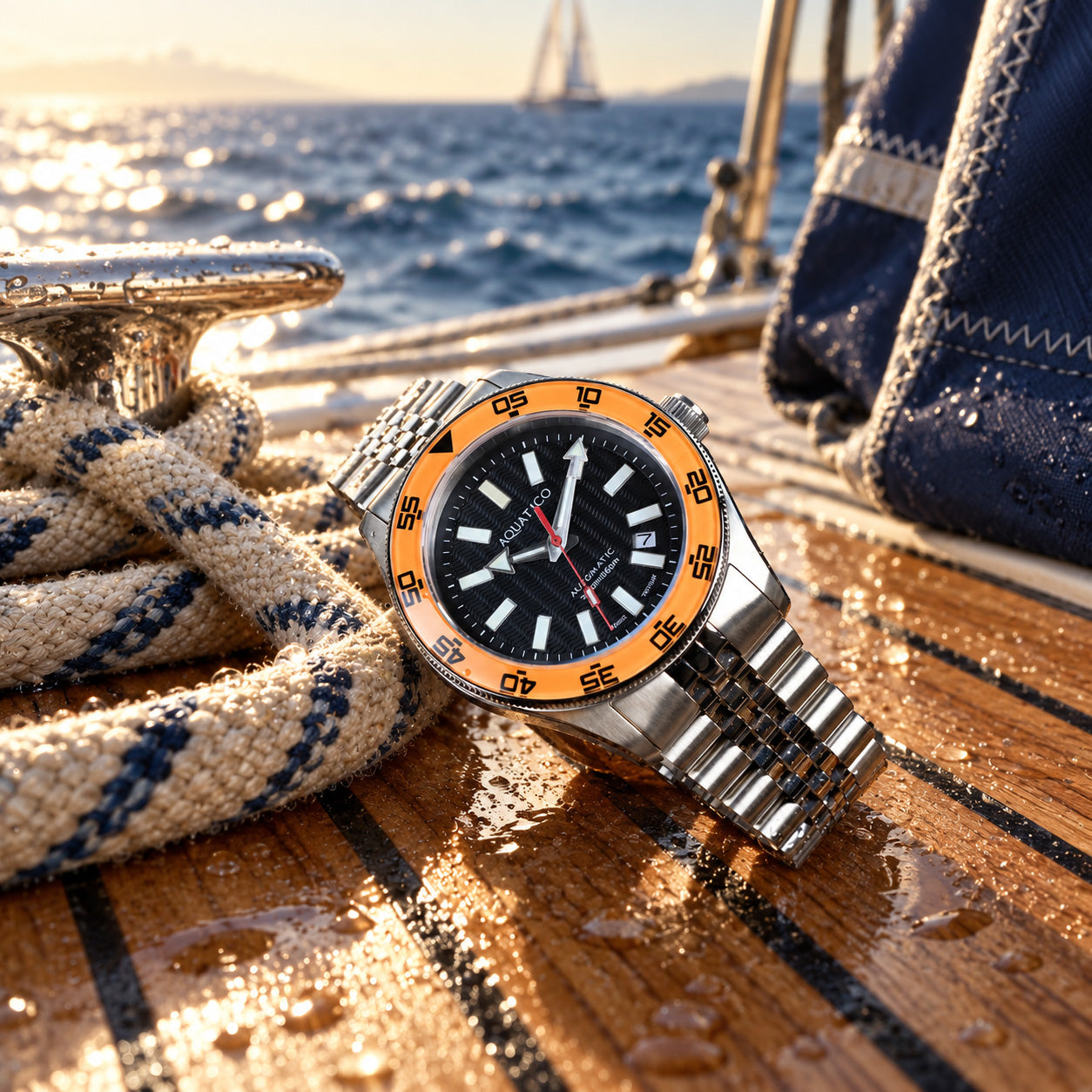 Best 42mm orange bezel Tritium Watch for Sale | Rugged Dive Watch