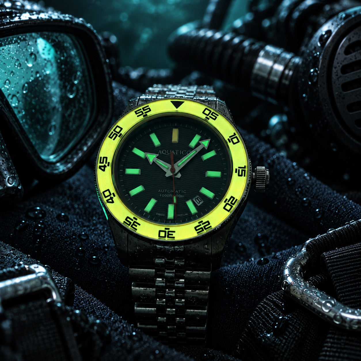 Best 42mm orange bezel Tritium Watch for Sale | Rugged Dive Watch