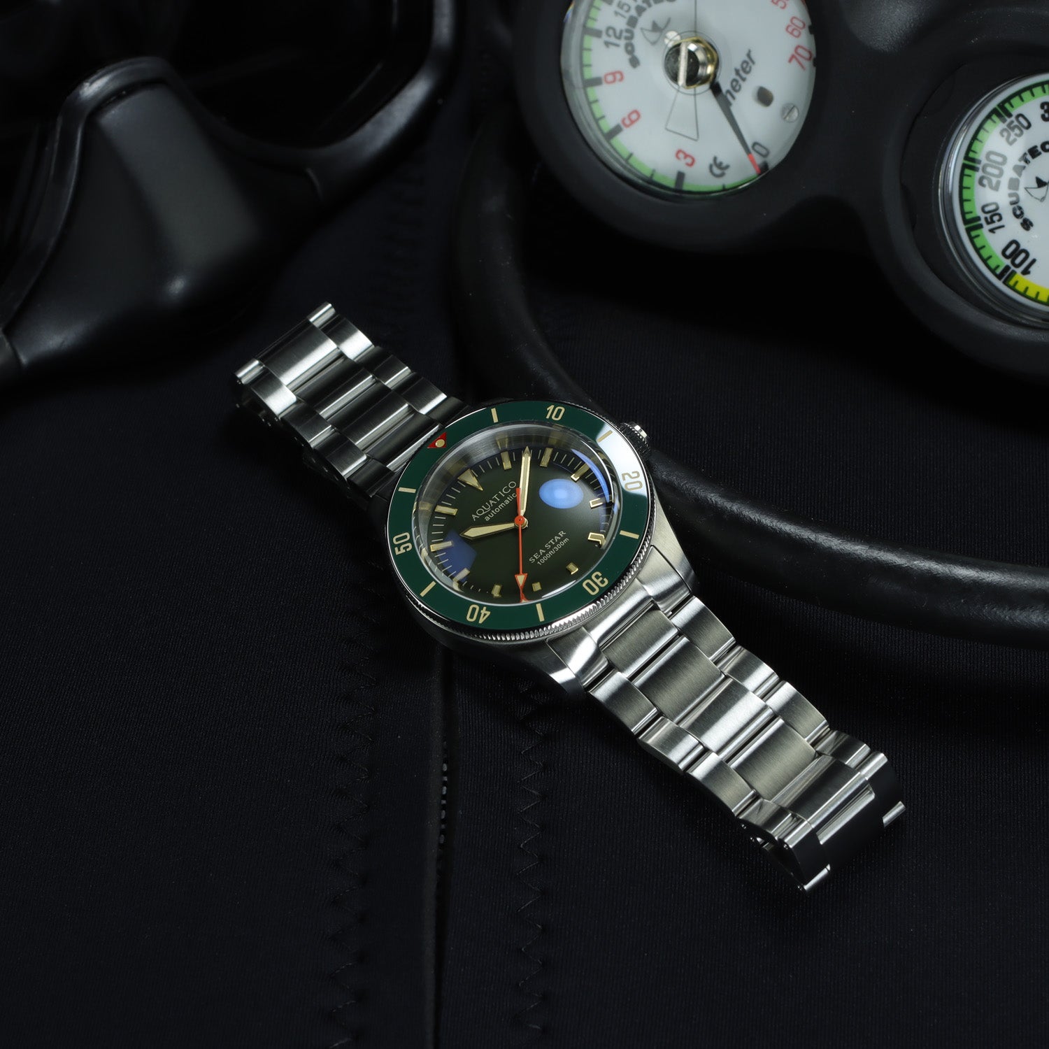 Shop the best green dial dive watch automatic with ceramic bezel