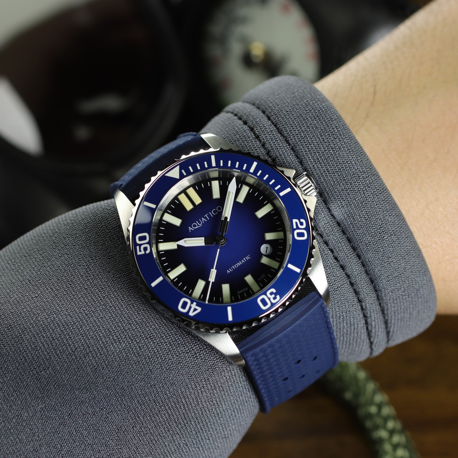 Men's Tritium Watch with Blue Dial