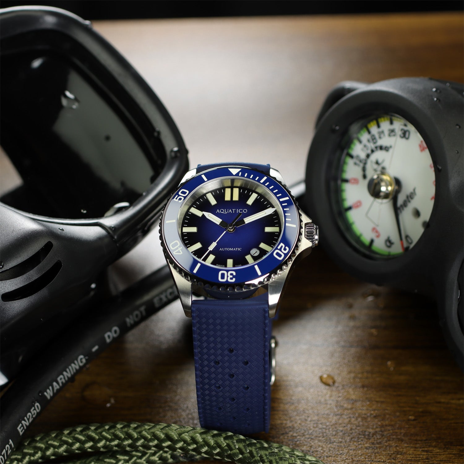 Men's Tritium Watch with Blue Dial
