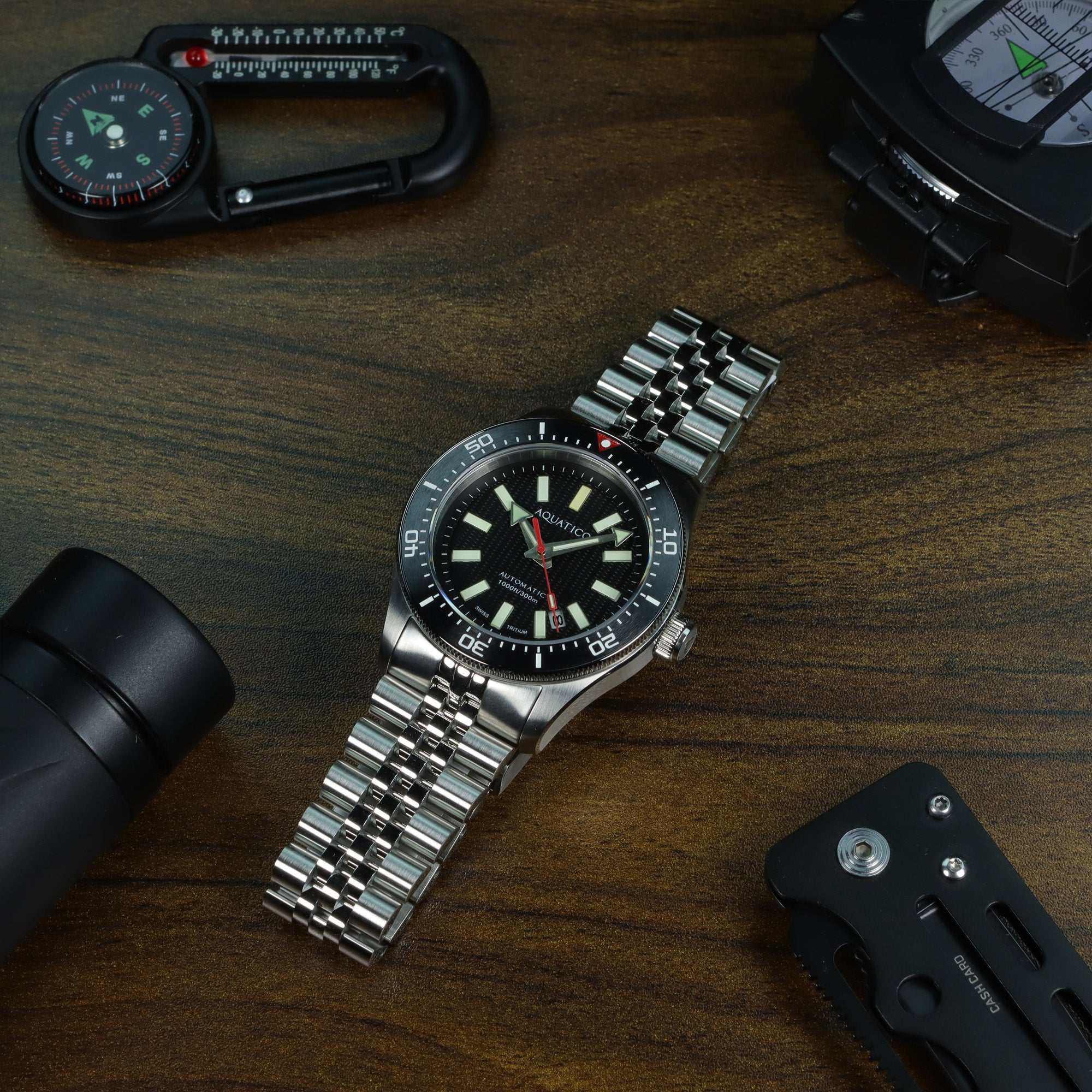 Best 42mm Black Dial Tritium Watch