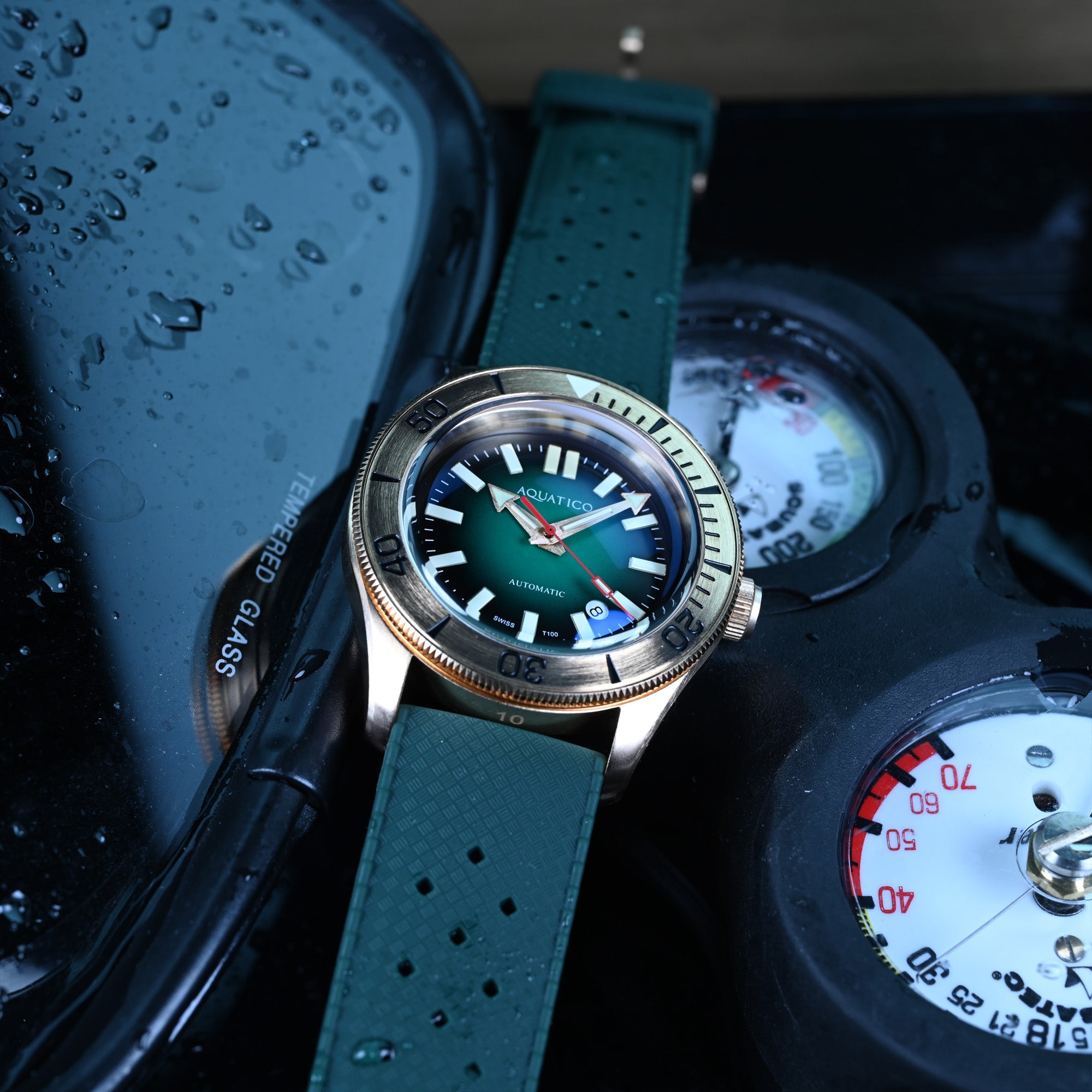 best green dial bronze tritium watch under $1000