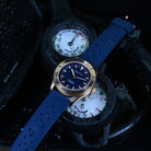 best vintage bronze watch blue dial