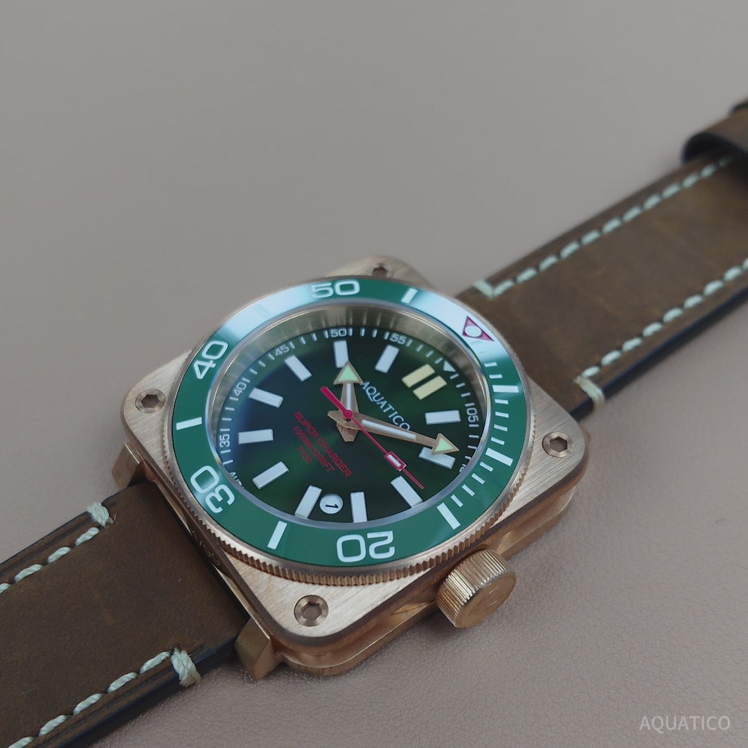 Aquatico Super Charger Bronze Green Dial (NH35) - AQUATICO