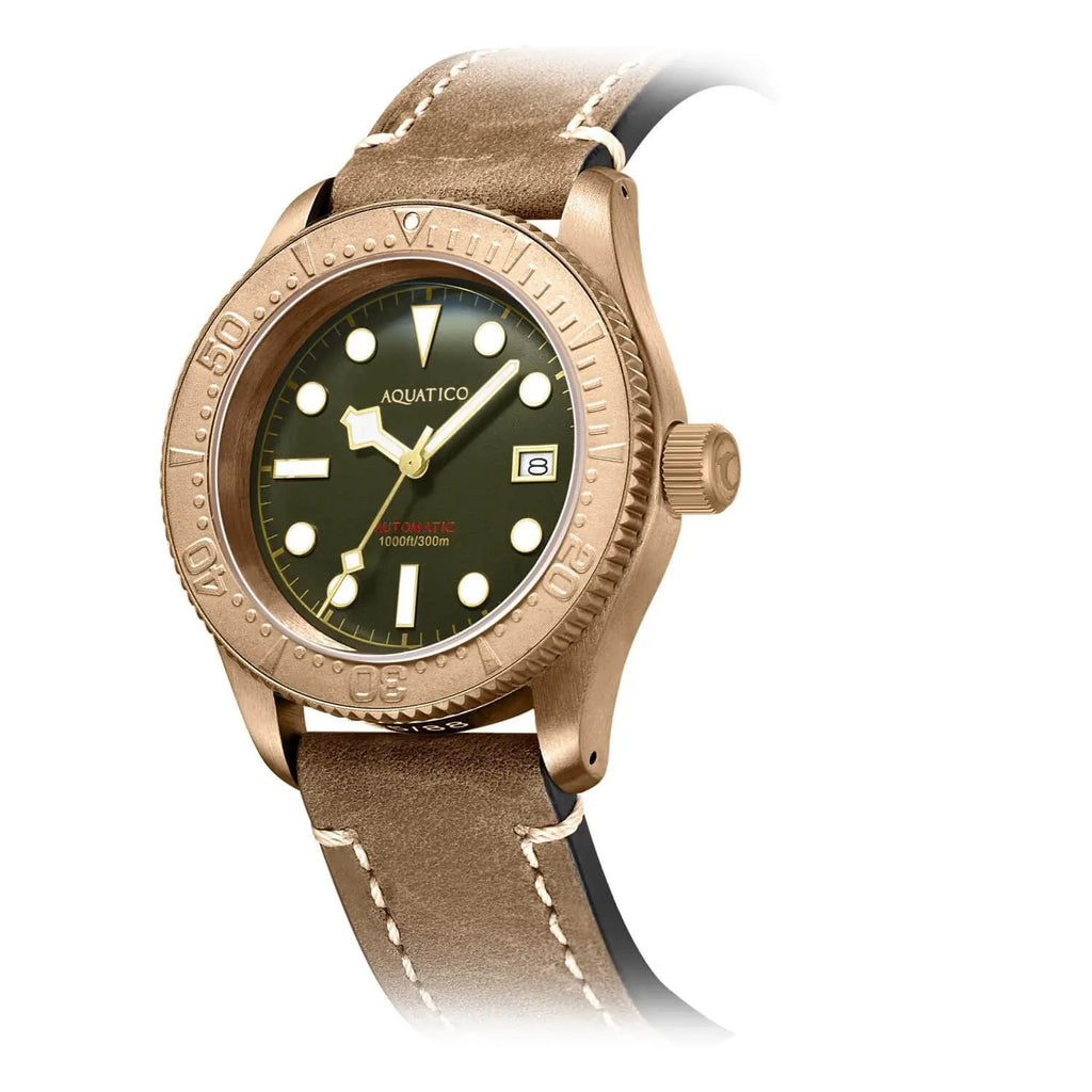 Aquatico Bronze Sea Star Green Dial Watch (Bronze Bezel) aquaticowatchshop