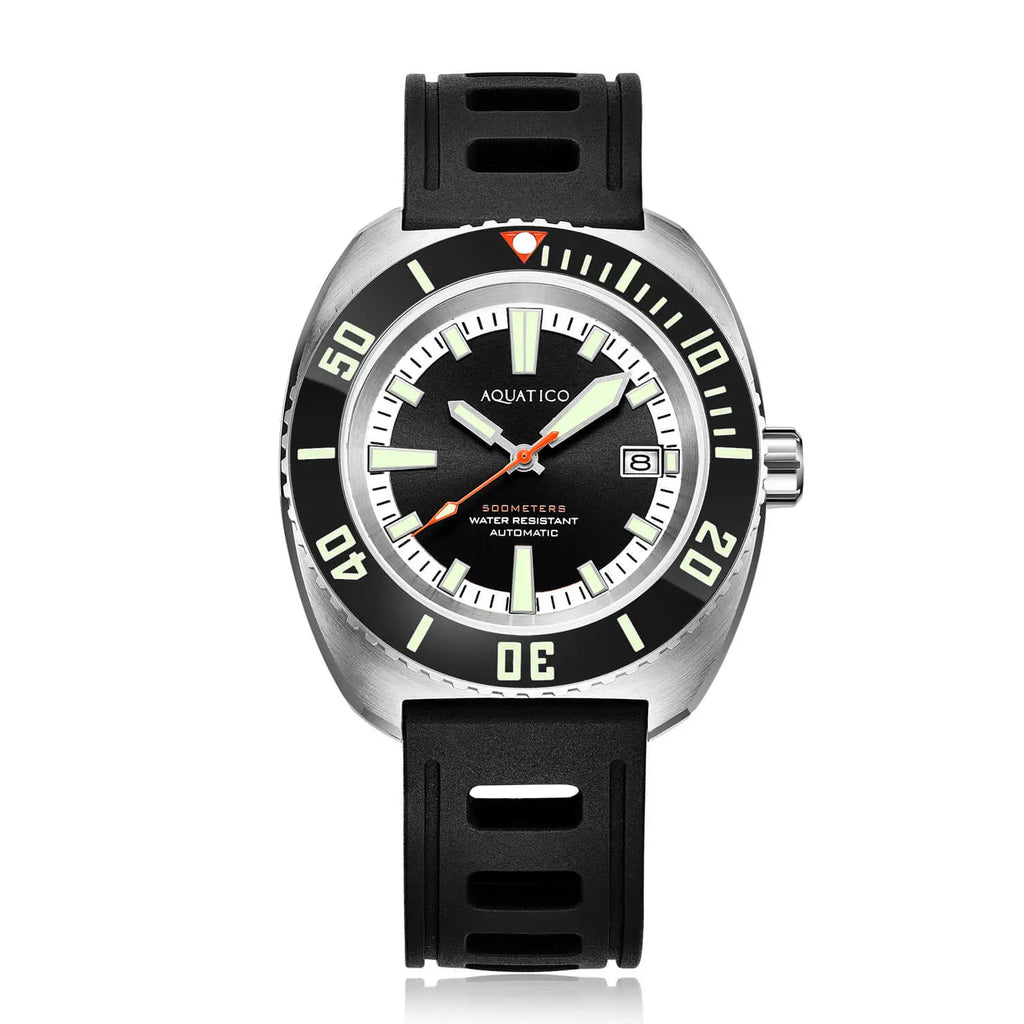 Aquatico Oyster Dive Watch Black Dial (Black Ceramic Inlay) aquaticowatchshop
