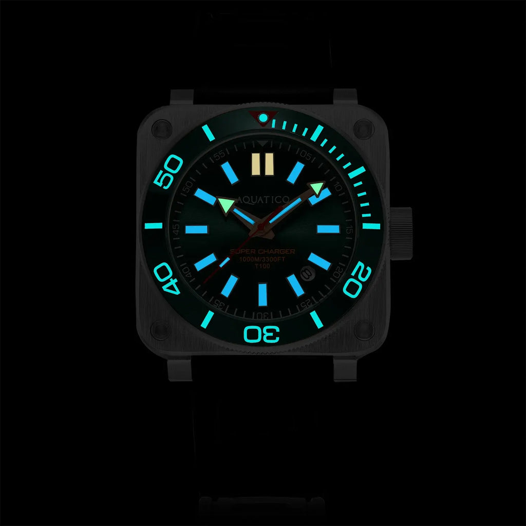 Aquatico Steel Man Blue Dial Ceramic Bezel Watch (NH35) aquaticowatchshop