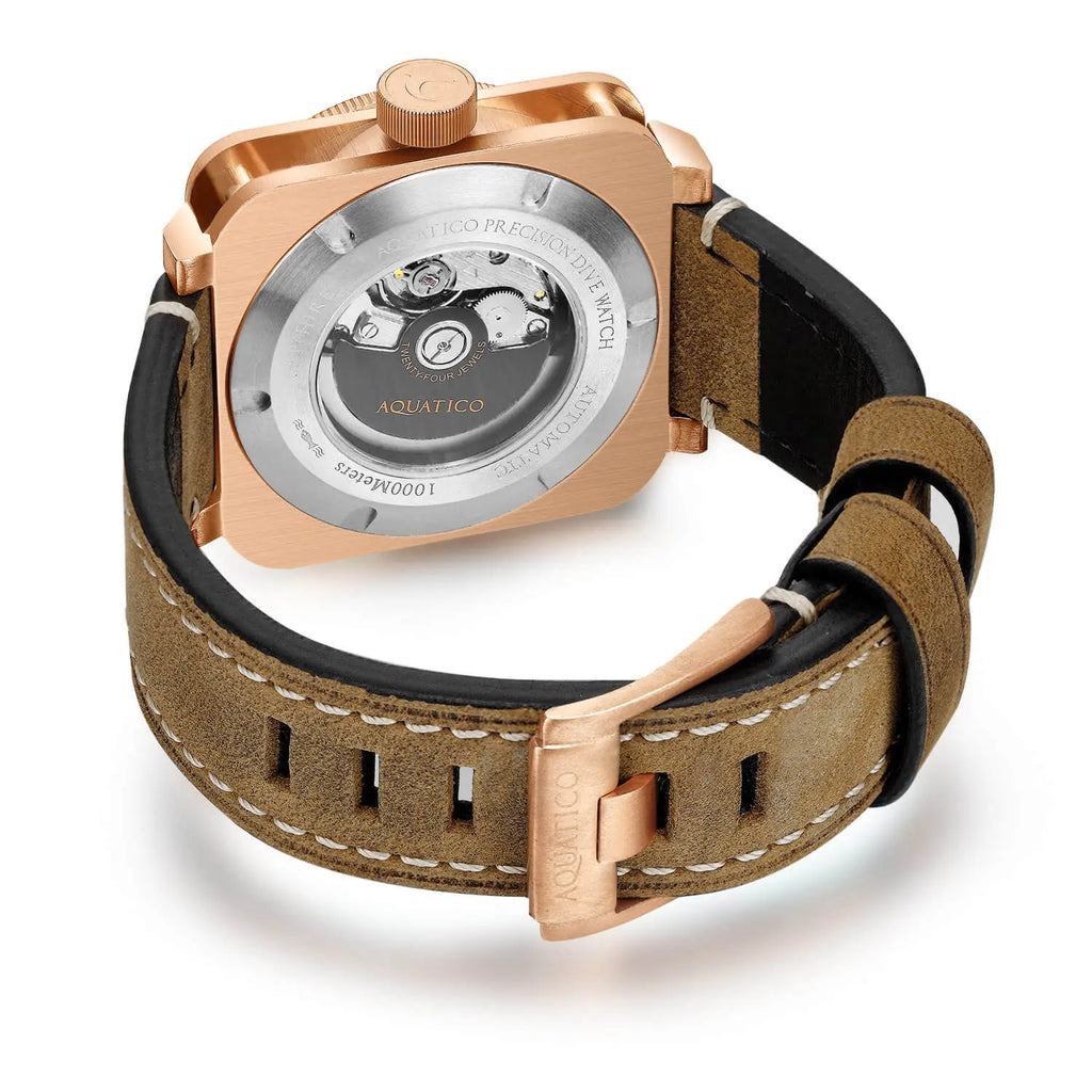 Aquatico Super Charger Bronze Green Dial Watch  (SWISS MADE ETA2824-2) aquaticowatchshop