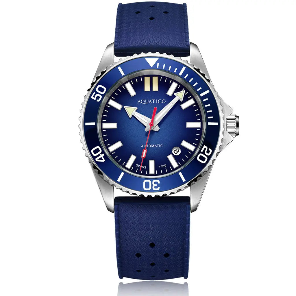 Aquatico Super Ocean Blue Dial (SWISS MADE ETA2824-2) T100 tritium watch aquaticowatchshop