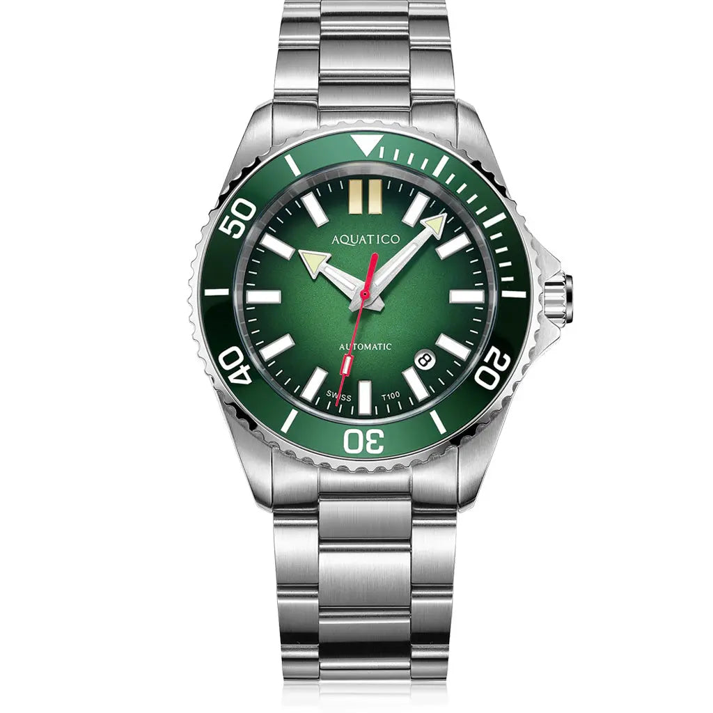 Aquatico Super Ocean Green Dial (PT5000) T100 tritium watches aquaticowatchshop