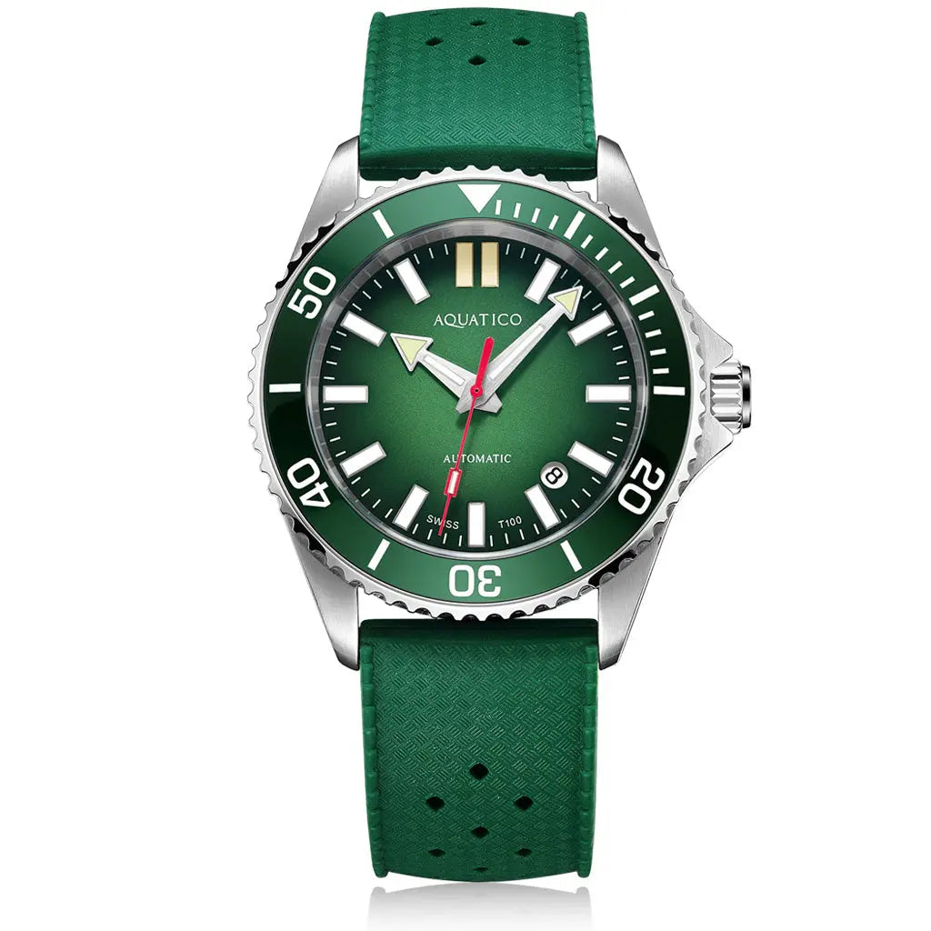 Aquatico Super Ocean Green Dial (SWISS MADE ETA2824-2) T100 tritium watch aquaticowatchshop