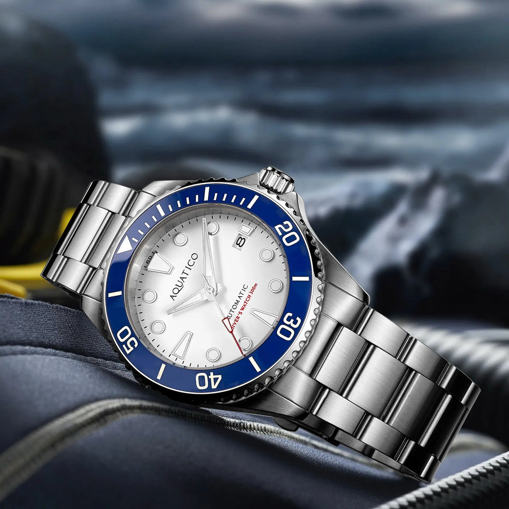 white dial dive watch