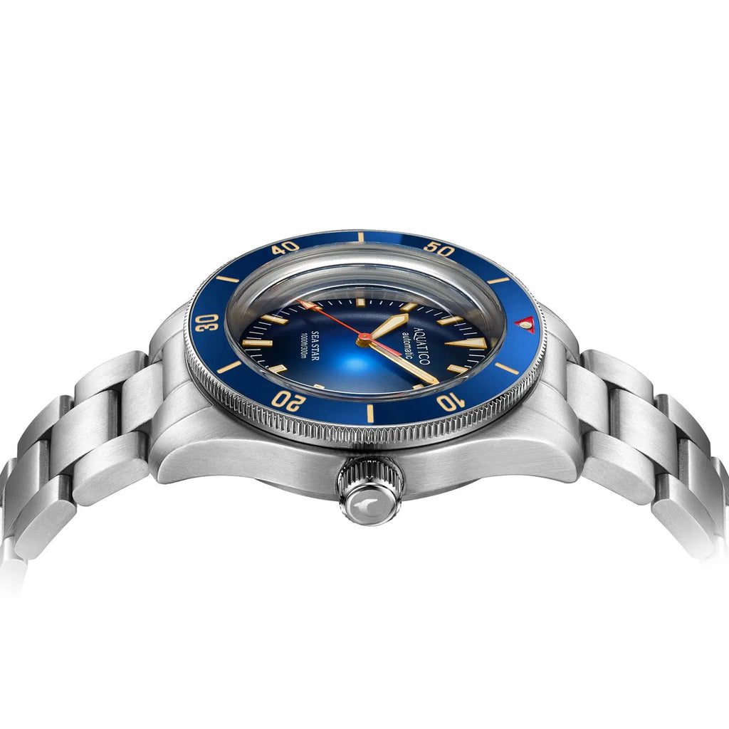 Sea star V2 blue dial ceramic bezel (NH35) No Date aquaticowatchshop